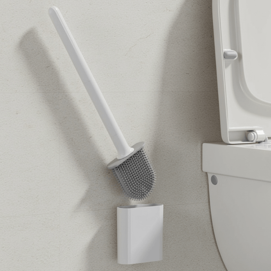 Silivex – Toiletborstel van siliconen met wandhouder