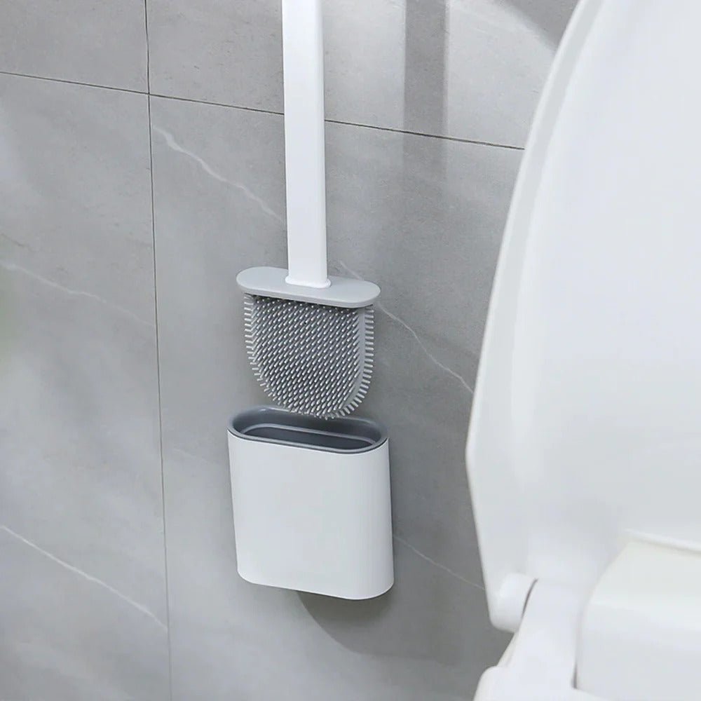 Silivex – Toiletborstel van siliconen met wandhouder