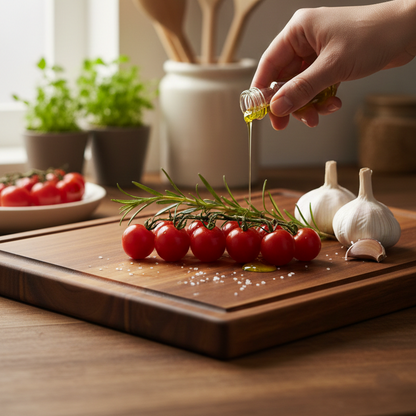 Premium Acacia Snijplank – Massief Hout voor Koken, Serveren & BBQ