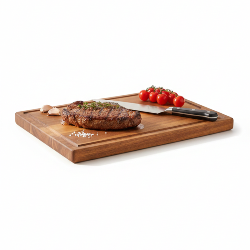 Premium Acacia Snijplank – Massief Hout voor Koken, Serveren & BBQ