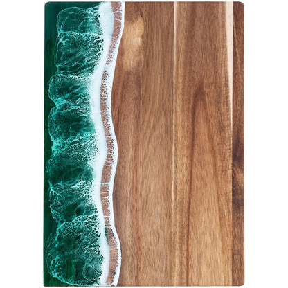 Marelux – Serveerplank acacia met oceaan epoxyhars design
