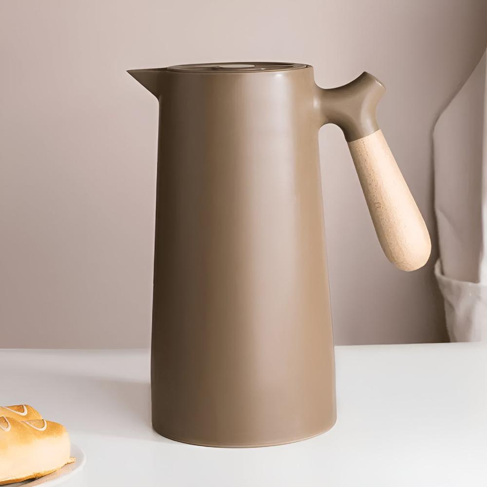Therano – Geïsoleerde karaf met houten handvat 1L