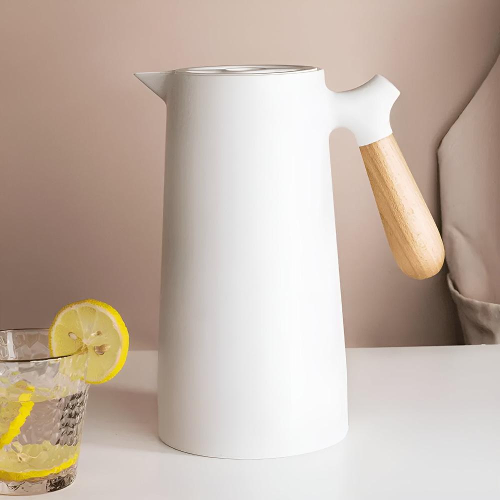 Therano – Geïsoleerde karaf met houten handvat 1L