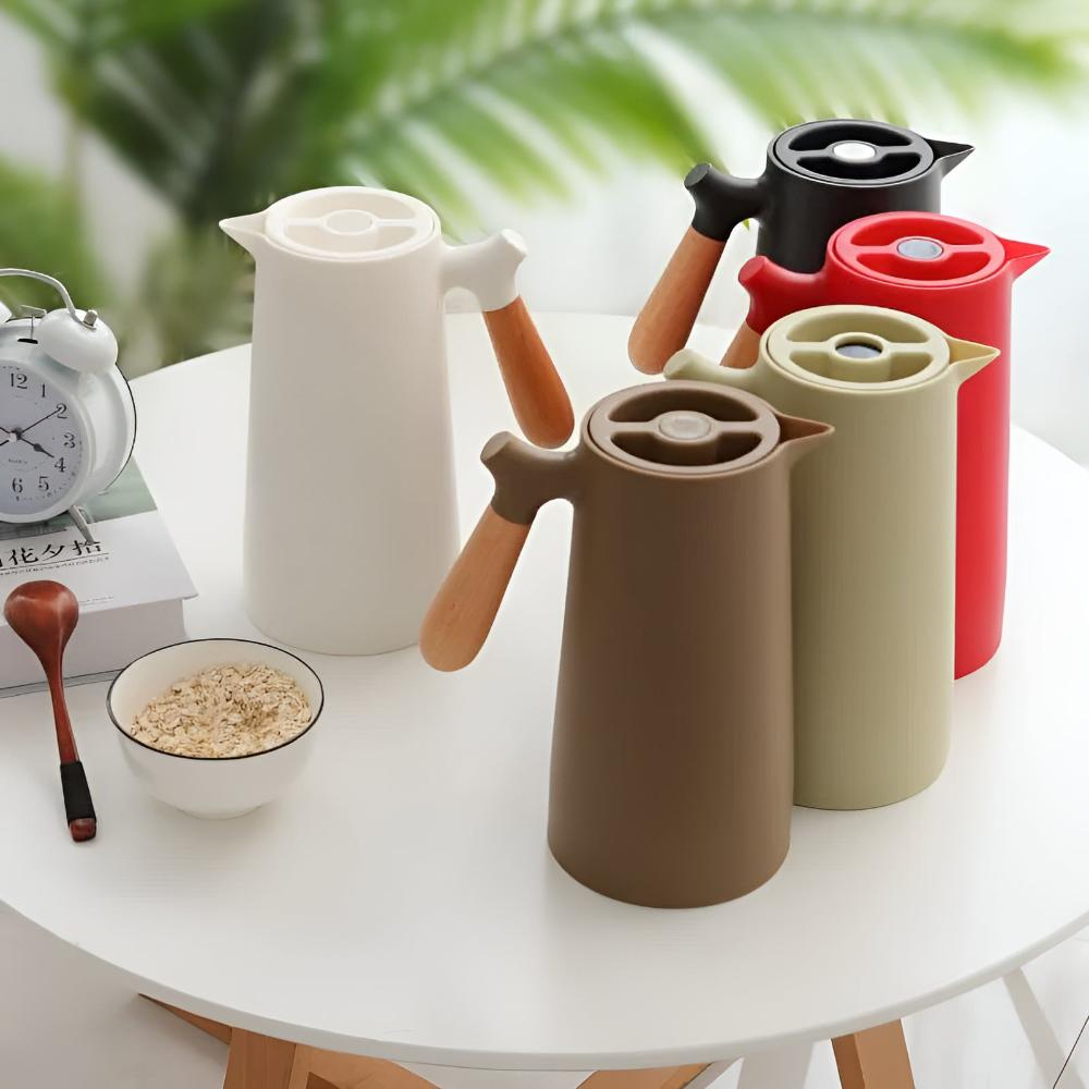Therano – Geïsoleerde karaf met houten handvat 1L
