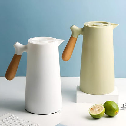 Therano – Geïsoleerde karaf met houten handvat 1L