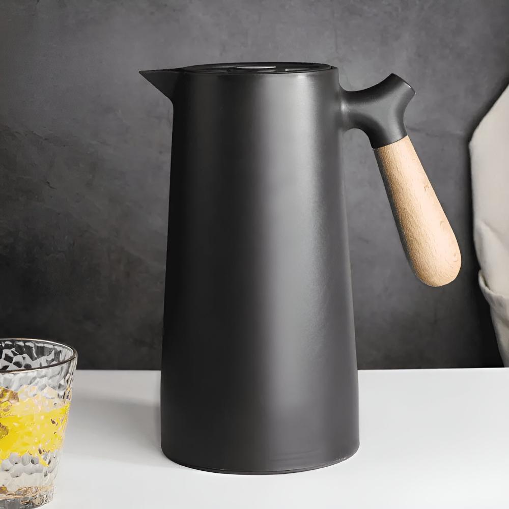 Therano – Geïsoleerde karaf met houten handvat 1L