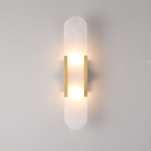 Velmara – Wandlamp luxe marmer & koperen afwerking warm LED