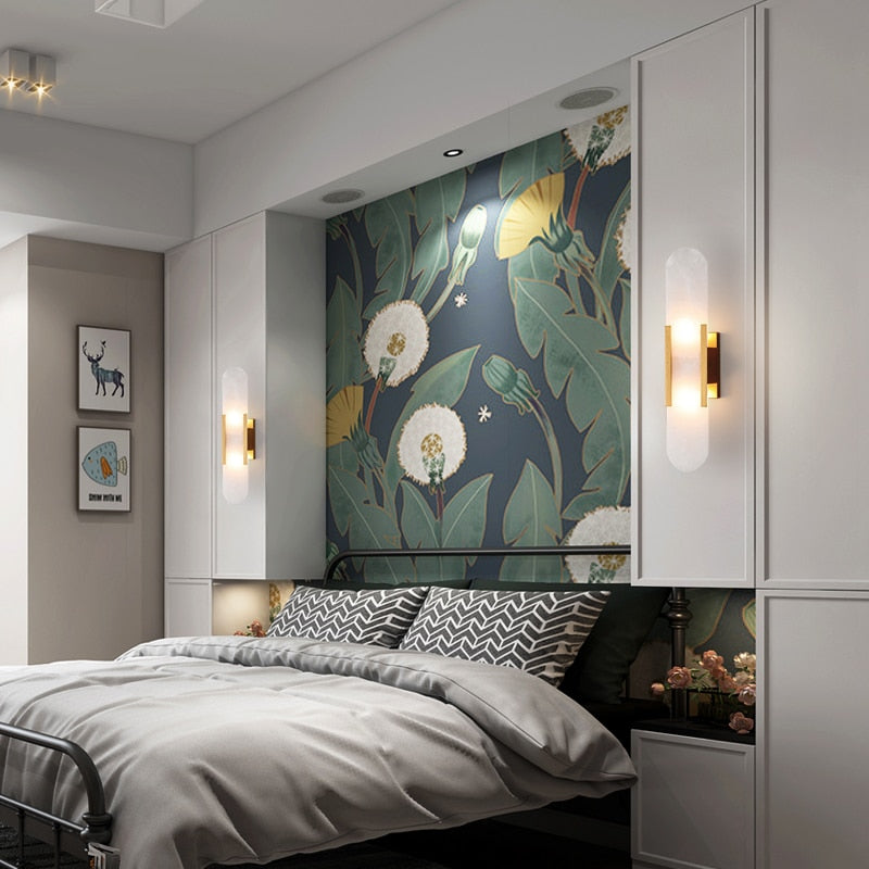 Velmara – Wandlamp luxe marmer & koperen afwerking warm LED
