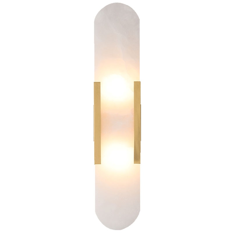 Velmara – Wandlamp luxe marmer & koperen afwerking warm LED