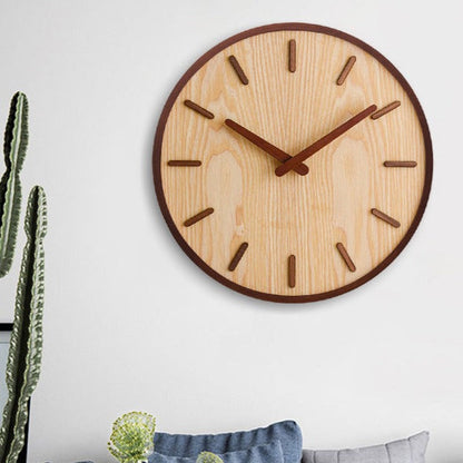 Velmira – Walnoot houten wandklok met stille beweging