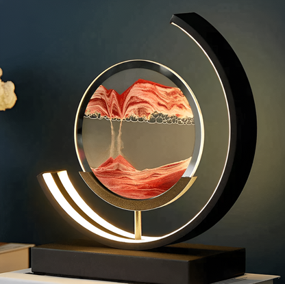 Velmora – LED zandkunst tafellamp met roterend design