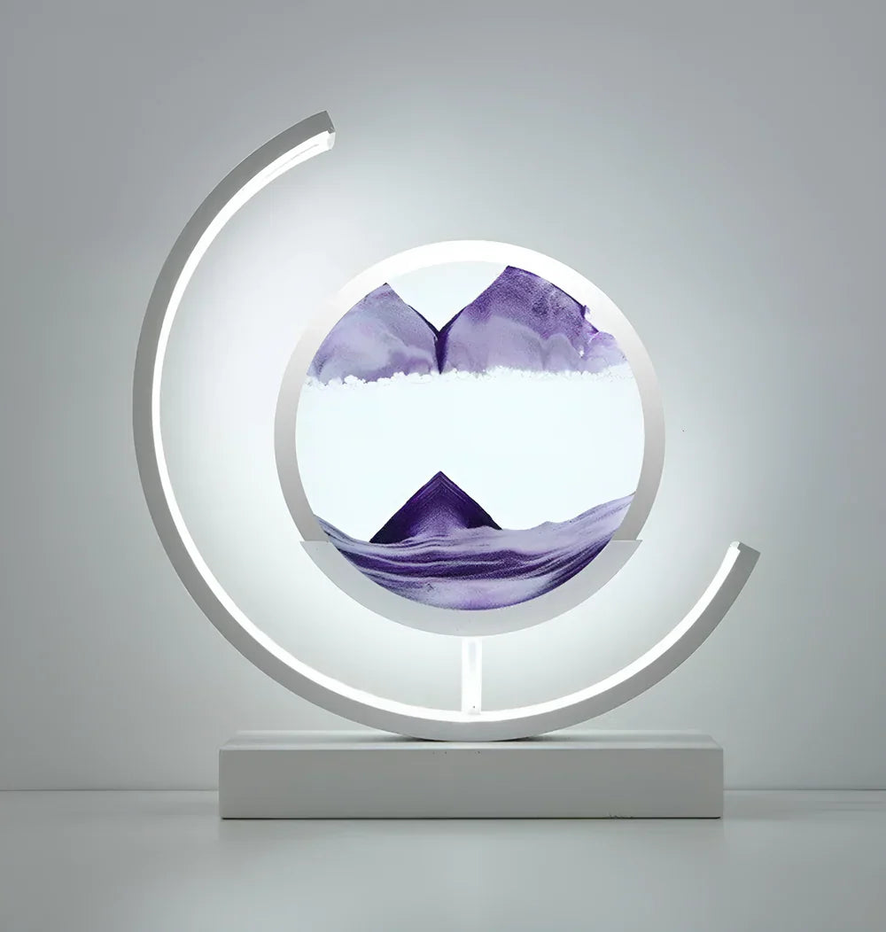 Velmora – LED zandkunst tafellamp met roterend design
