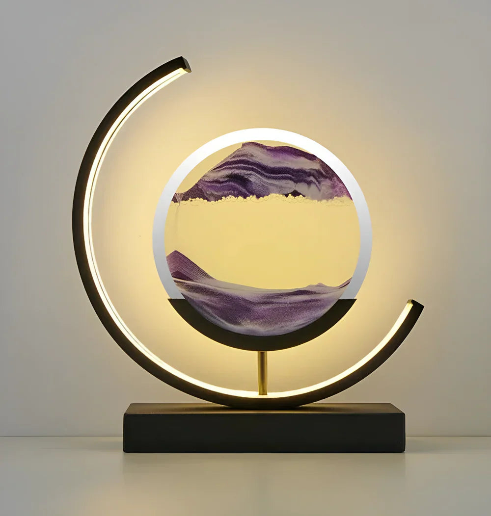 Velmora – LED zandkunst tafellamp met roterend design