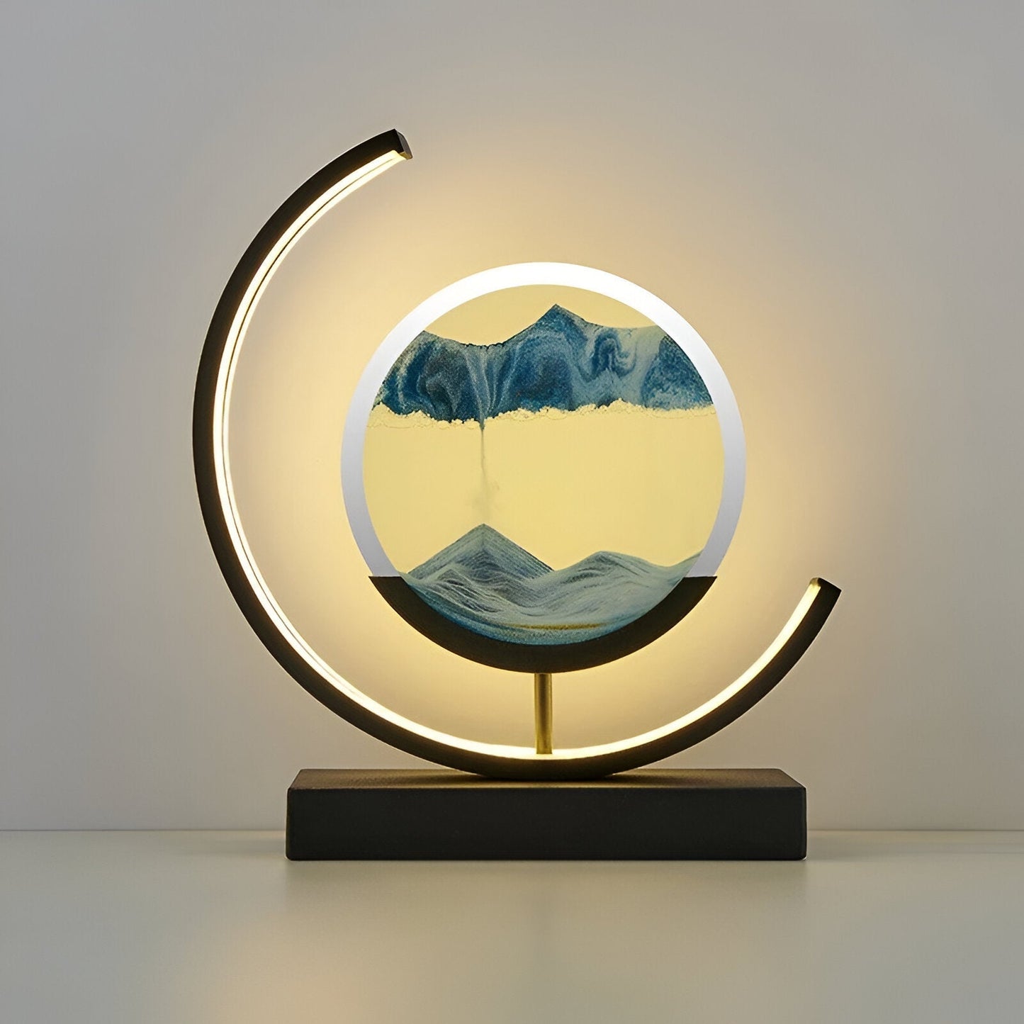 Velmora – LED zandkunst tafellamp met roterend design