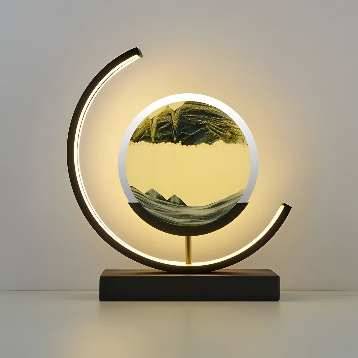 Velmora – LED zandkunst tafellamp met roterend design