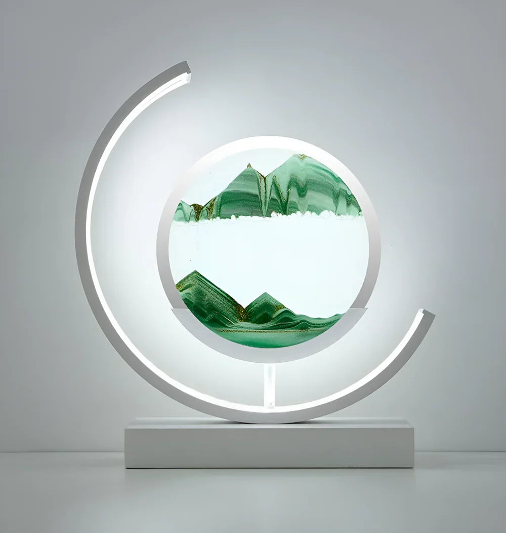 Velmora – LED zandkunst tafellamp met roterend design