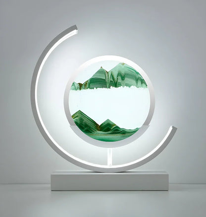 Velmora – LED zandkunst tafellamp met roterend design