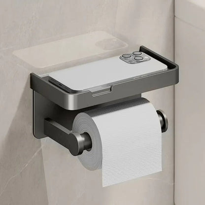 Velmora – Multifunctionele Toiletrolhouder met Telefoonvak
