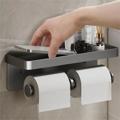 Velmora – Multifunctionele Toiletrolhouder met Telefoonvak