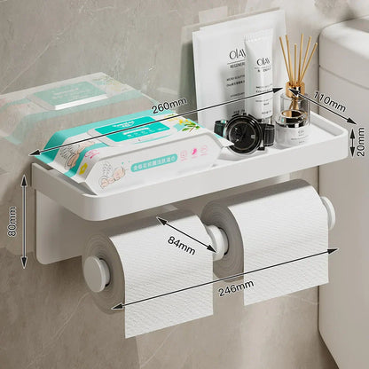 Velmora – Multifunctionele Toiletrolhouder met Telefoonvak