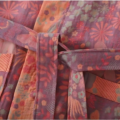 Velouri – Katoenen Badjas Dubbel Gauze met Retro Dessin