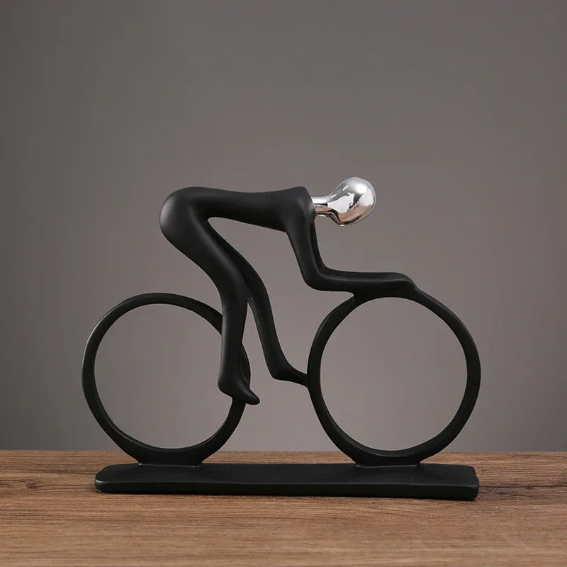 Veltrano – Abstract wielrenner beeld van resin