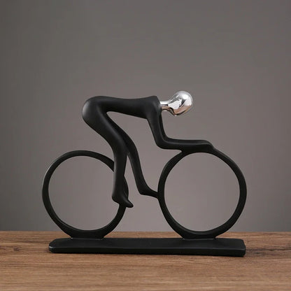 Veltrano – Abstract wielrenner beeld van resin
