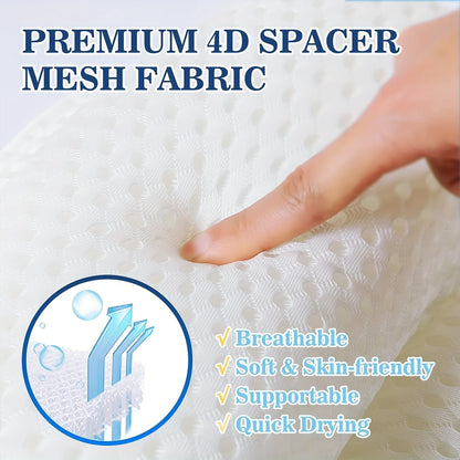 Velvano – Badkussen met 4D mesh en antislip zuignappen