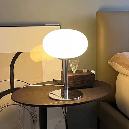 Vetralia – Glazen Tafellamp met Dimbare LED Verlichting