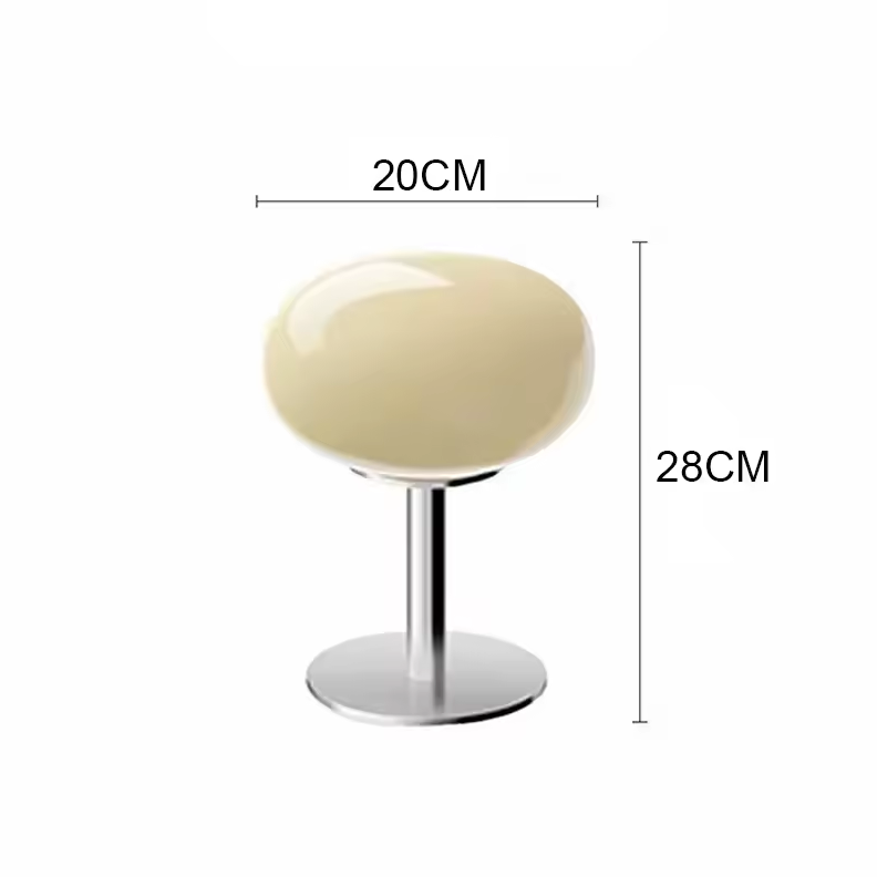 Vetralia – Glazen Tafellamp met Dimbare LED Verlichting