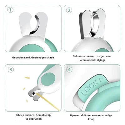 Vintaro – LED Nagelknipper voor Honden en Katten met Veiligheidslicht