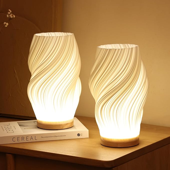 Virello – Tafellamp met swirl glas en zacht diffuus licht