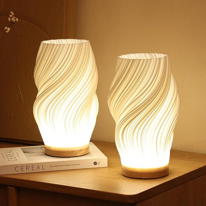Virello – Tafellamp met swirl glas en zacht diffuus licht