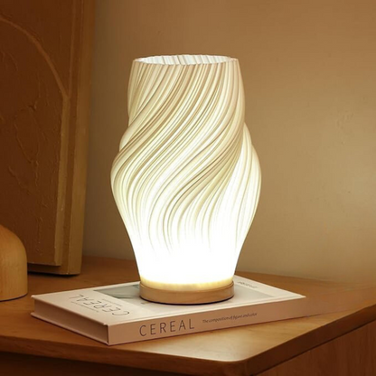 Virello – Tafellamp met swirl glas en zacht diffuus licht
