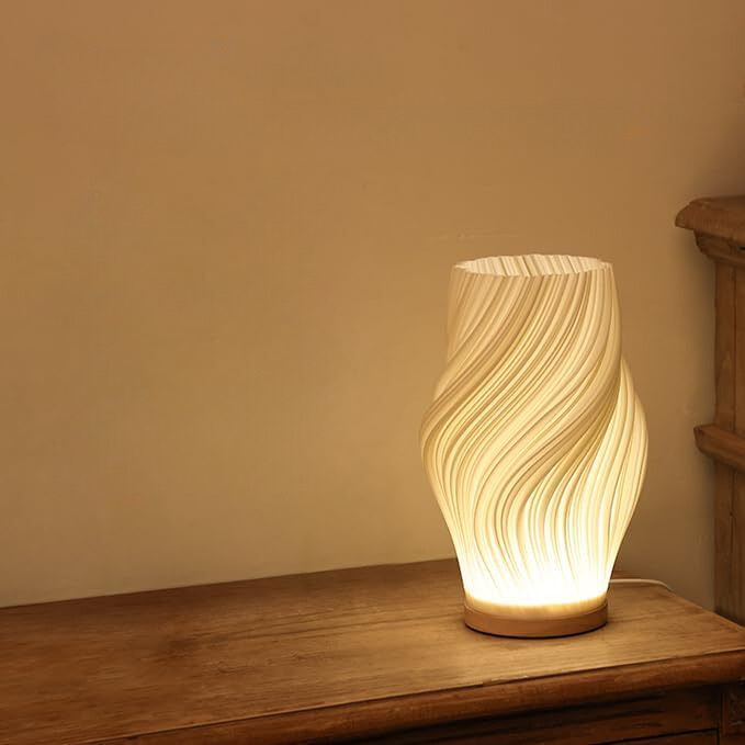 Virello – Tafellamp met swirl glas en zacht diffuus licht
