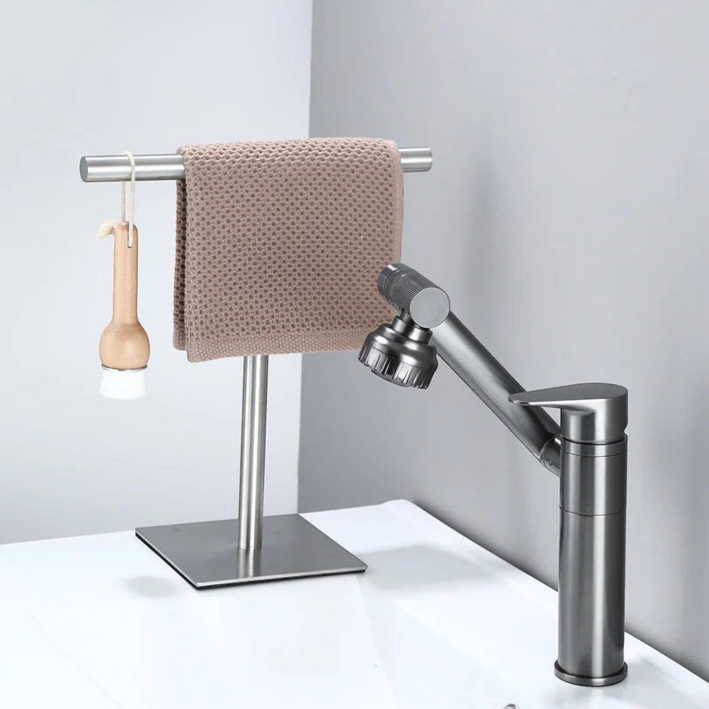 Vireno – Vrijstaand Handdoekrek voor Wastafel, 32 cm