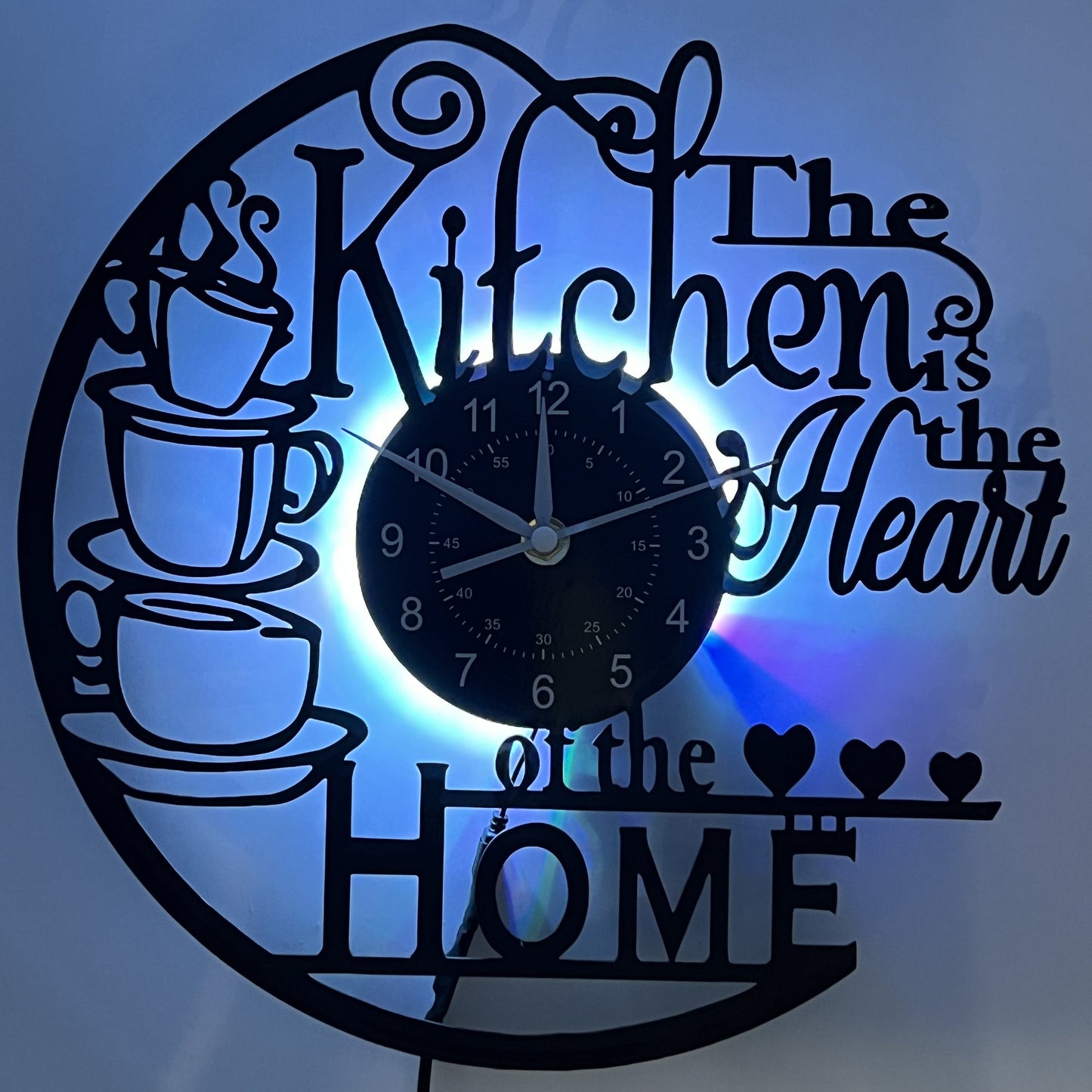 Vistara – Wandklok retro keuken met LED-verlichting