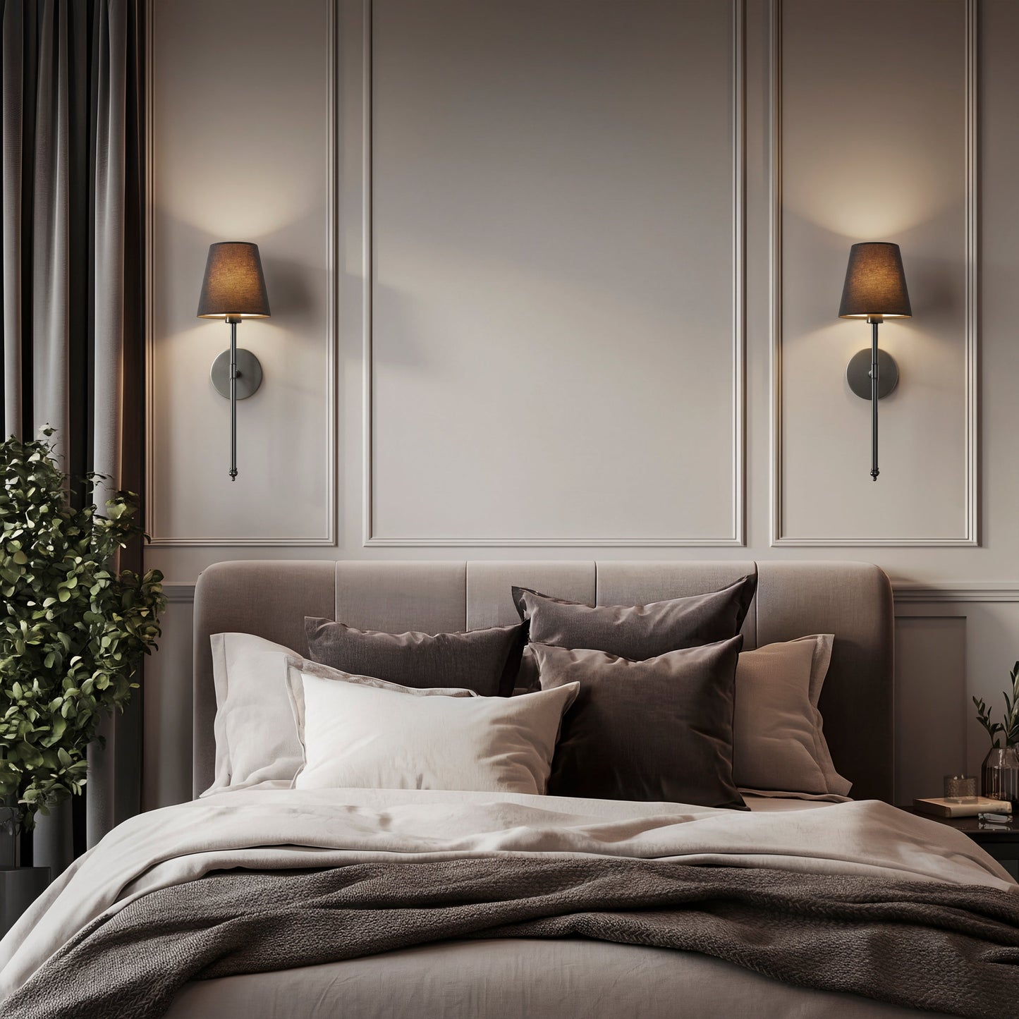 Vivaro – Draadloze wandlamp set goud-zwart met RGB afstandsbediening