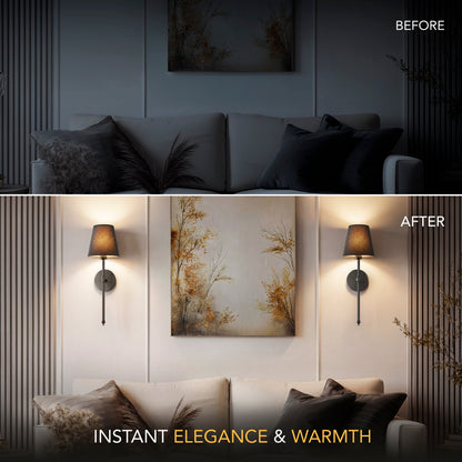 Vivaro – Draadloze wandlamp set goud-zwart met RGB afstandsbediening