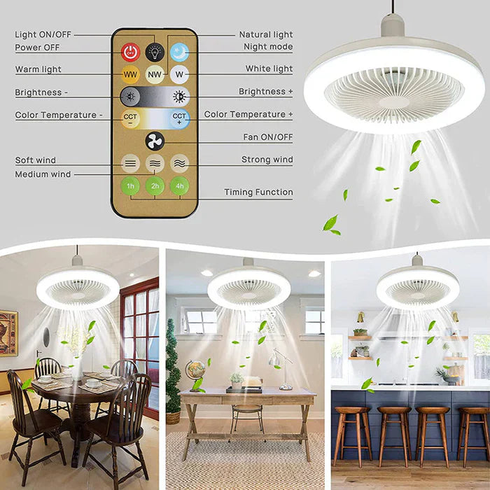 Zivaro – Plafondventilator met LED Verlichting | E27 Fitting